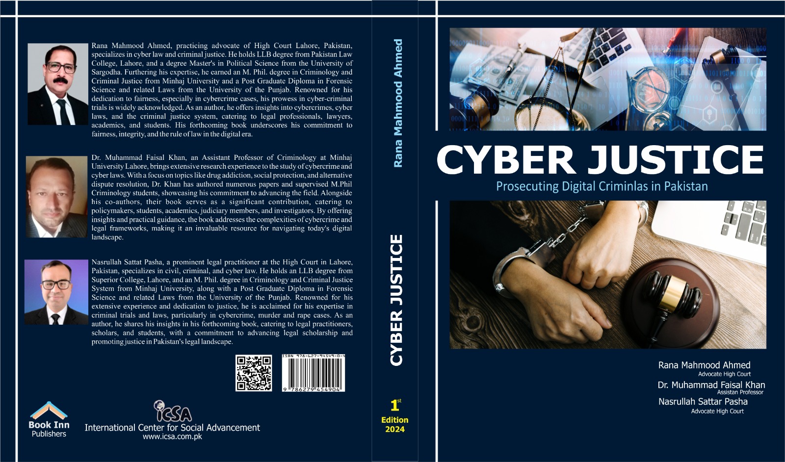 Book published under ICSA - Cyber Justice, Prosecuting, Digital Criminals in Pakistan